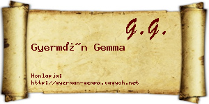 Gyermán Gemma névjegykártya